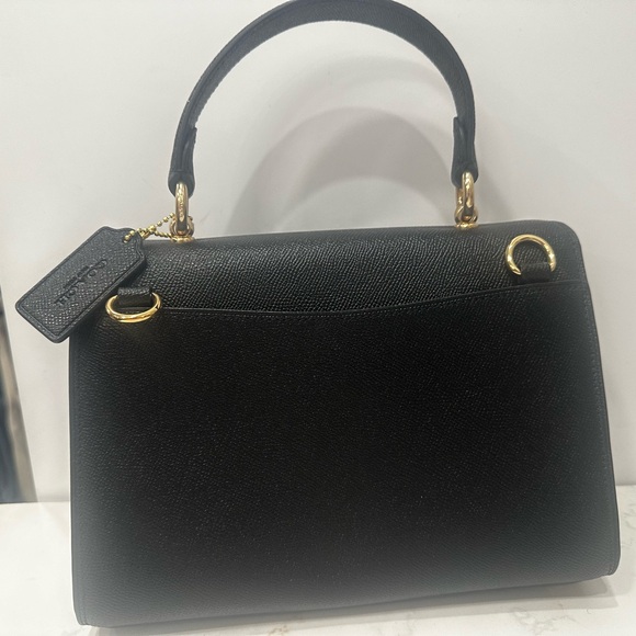 Coach Tilly Top Handle Crossbody Bag in Black - Picture 5 of 7